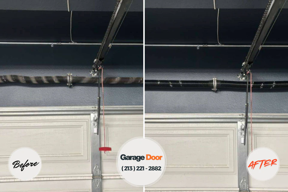 Before and after: garage door repair Artesia, NM